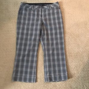 EXPRESS editor plaid cropped pant size 8